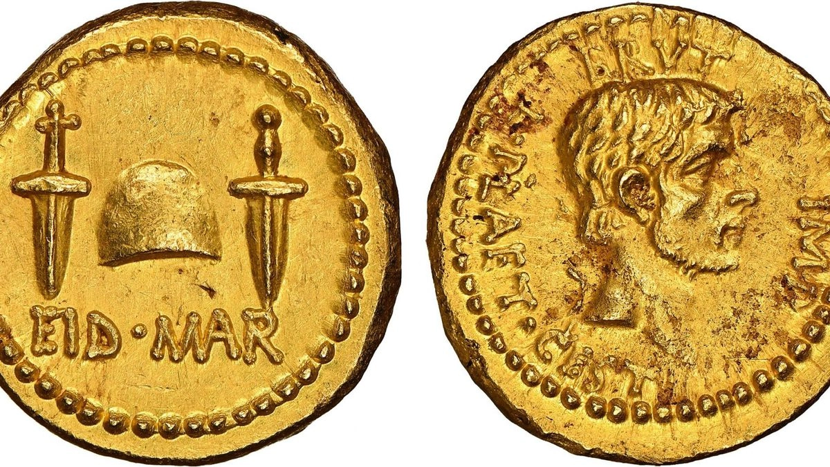 Найдена чрезвычайно редкая римская монета, посвященная убийству Юлия Цезаря