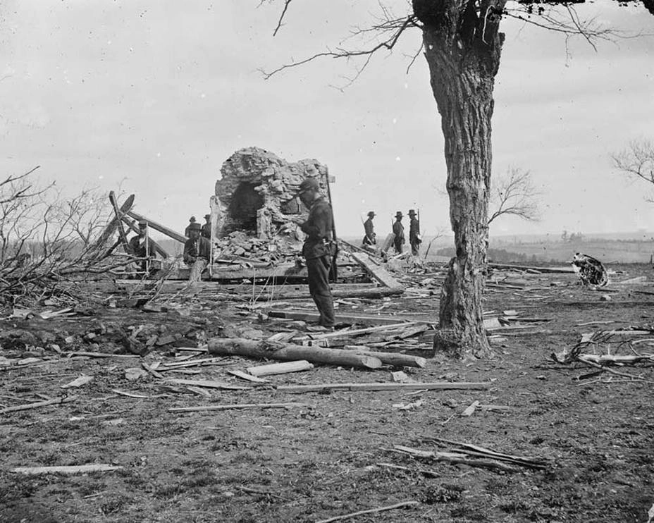Развалины дома Джудит Генри после окончания сражения