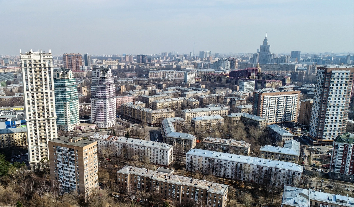 Москва, вид на район Щукино Москва, вид на район Щукино